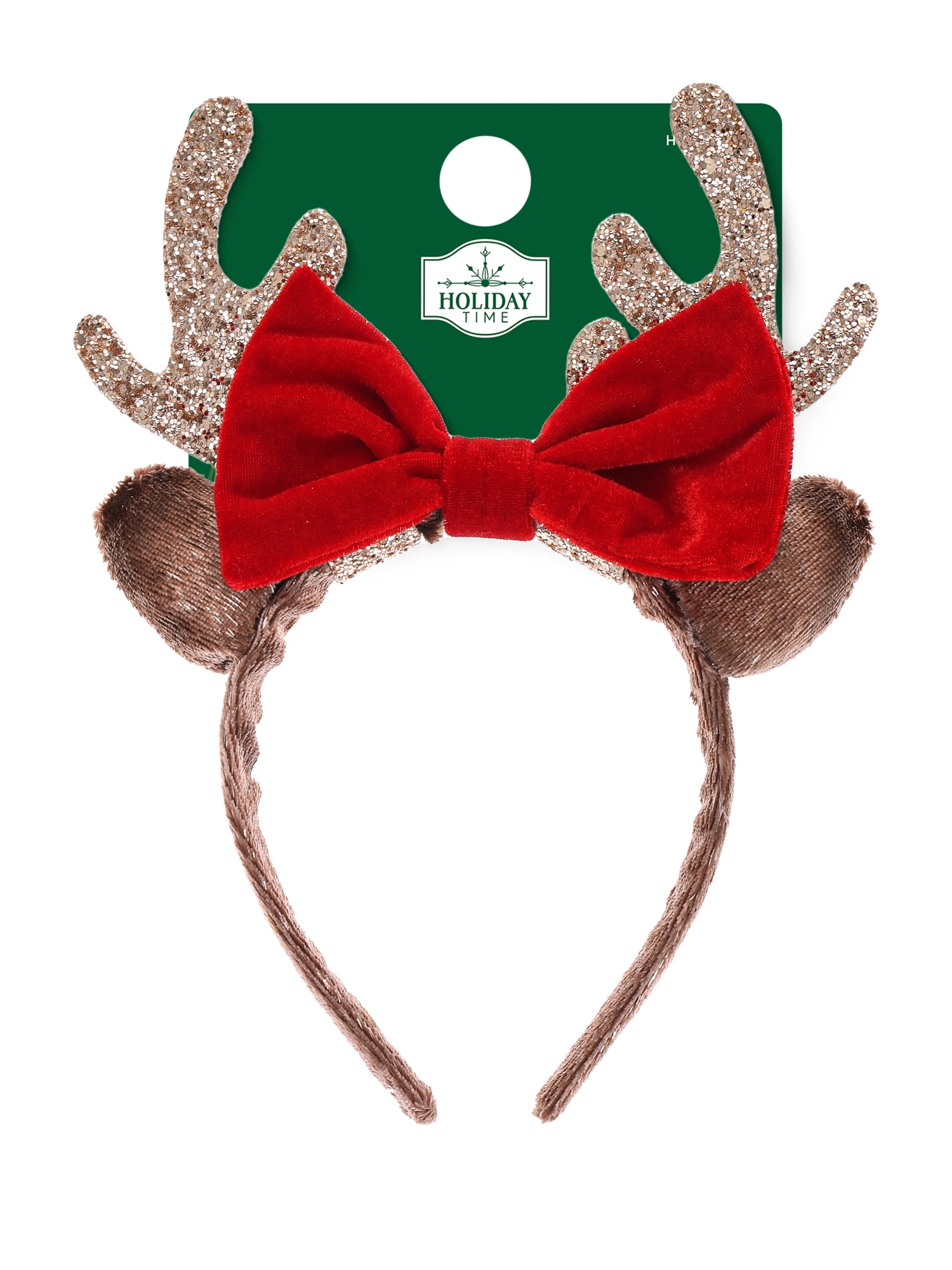 Holiday Time Reindeer and Red Bow Headband, 1 Piece