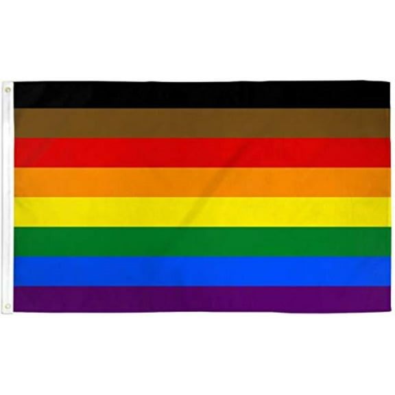 3x5 UltraBreeze Philly Rainbow Polyester Flag Philadelphia LGBTQ Outdoor Banner