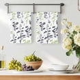 thumbnail image 3 of Grey Green Botanical Kitchen Towels Set of 3, Watercolor Spring Floral Summer Leaf Absorbent Dish Towels for Kitchen, Microfiber Hand Towel, Quick Drying Tea Towel for Cleaning Decorative Dishcloths, 3 of 7