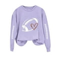 thumbnail image 3 of Craaazy Long Sleeve Shirts For Women Casual Solid Color Crewneck Sweatshirts Rugby Printed Shirt Pullover Sweatshirts Gifts For Women, 3 of 4