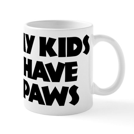 

CafePress - My Kids Has Paws - 11 oz Ceramic Mug - Novelty Coffee Tea Cup