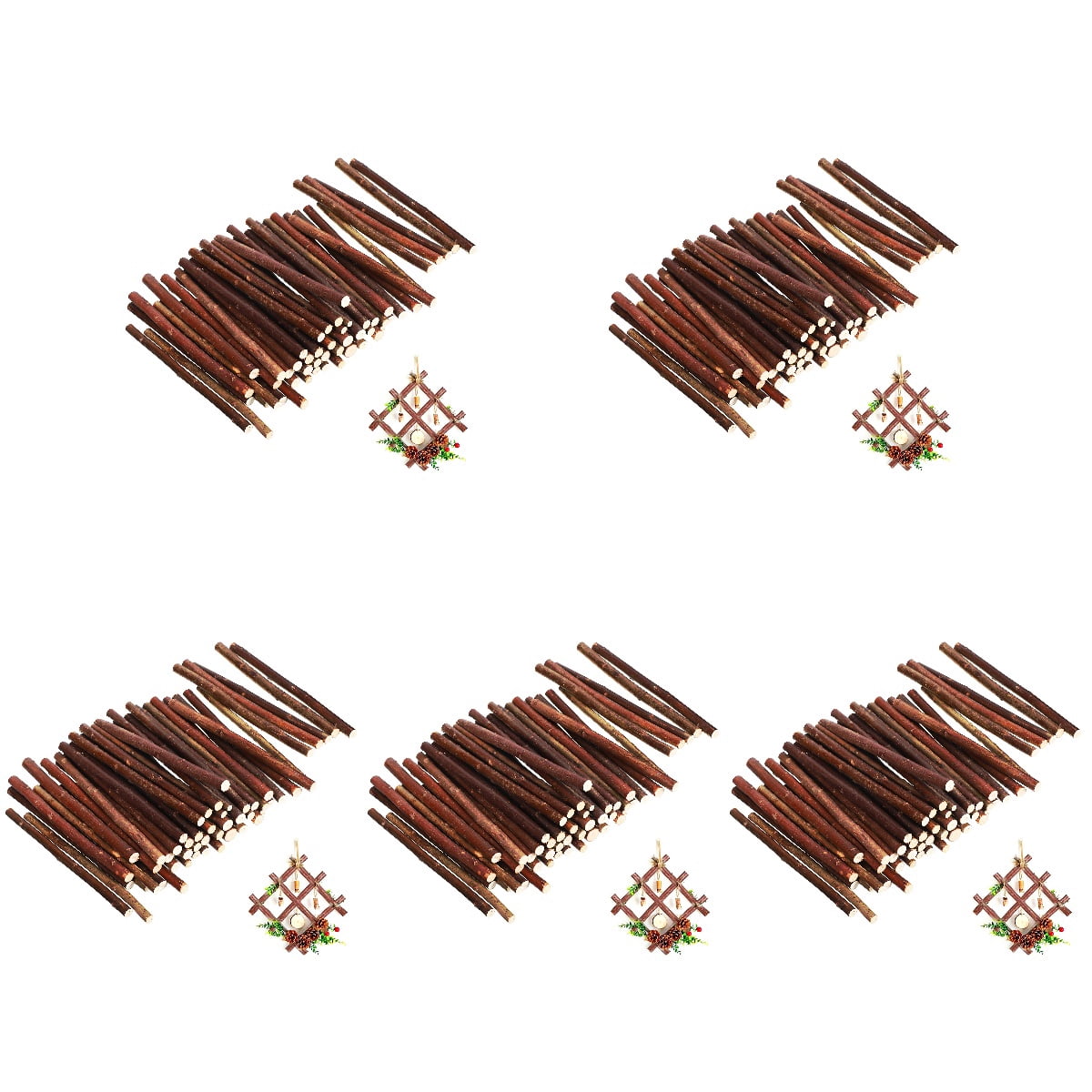 Worgeous 250 Pcs  Wood Sticks Craft Sticks Wood Craft Sticks Log Sticks Craft Twigs Natural Sticks Rustic Home Decors