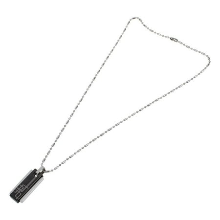 

Black Fashion Men Jewelry 316L Stainless Steel Movable Square Column Titanium Steel Necklaces Pendants with Bamboo Chain