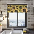 thumbnail image 2 of Coolnut Retro Sunflower Valance Faux Linen Small Window Curtains Short Rod Pocket Valances for Kitchen, Living Room, Bathroom, Modern, 54" L x 18" W Home Decor, 2 of 6