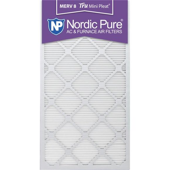 Nordic Pure 20x30x1M8MiniPleat-3 Tru Mini Pleat MERV 8 AC Furnace Air Filters, 20 x 30 x 1 in. - Pack of 3