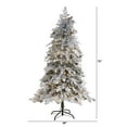 thumbnail image 2 of Nearly Natural 6ft. Flocked Montana Down Swept Spruce Artificial Christmas Tree, 2 of 7