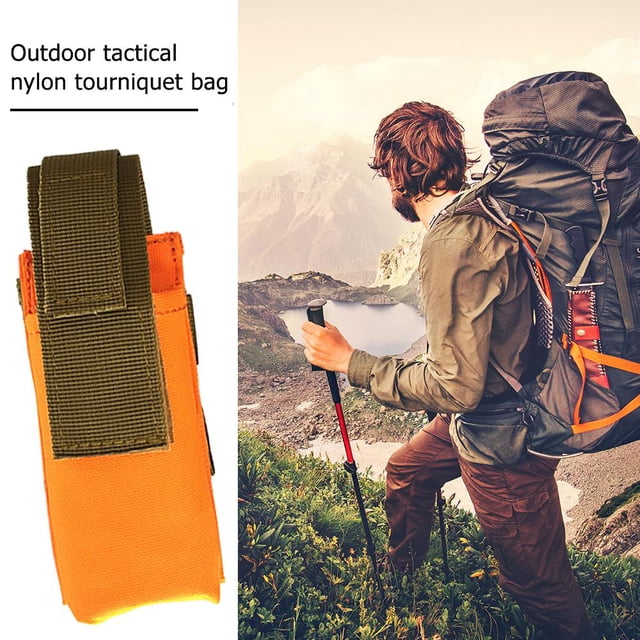 Escalada Bolsa de almacenamiento de torniquetes de nailon para exteriores, paquete portátil (naranja) Ehuebsd Para Estrenar