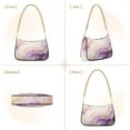 thumbnail image 2 of Womens Chain Shoulder Bag Purple Golden Marble Classic Tote Handbags Fashion Clutch Hobo Purse with Zipper for Travel Casual, 2 of 7