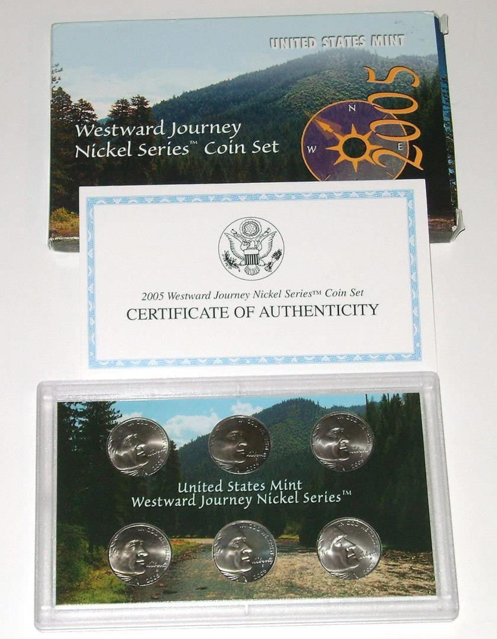 2004 & 2005 WESTWARD JOURNEY NICKEL SERIES COIN SET 12 COINS IN PLASTIC W COA 