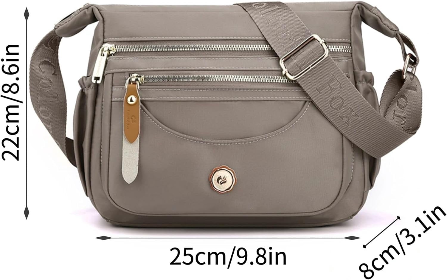 Crossbody Bags for Women Multi-Pockets Shoulder Bag Purses Waterproof Travel Satchel
