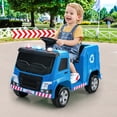 thumbnail image 4 of Gymax 12V Recycling Garbage Truck Electric Ride On Toy Remote w/Recycling Accessories Blue, 4 of 10