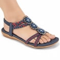 thumbnail image 2 of Ablanczoom Womens Sandals Rhinestone Flower Summer Flat Sandals for Women Dress Shoes, 2 of 6
