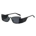 thumbnail image 3 of Gafas de sol rectangulares de moda para mujer Marco ligero Tonos portátiles Gafas de sol de conducción Gafas de protección solar de verano para la Negro Fernando Gafas de sol de moda, 3 of 8