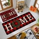 thumbnail image 5 of Juego de 2 Tapetes Navideños para Cocina | Alfombras Antideslizantes de Poliéster Antifatiga | Felpudos Navideños Rojos y Blancos | Tapetes Acolchados Antimanchas para Entrada, Baño, Dormitorio, Porc, 5 of 6