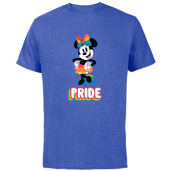 Disney Minnie Mouse Pride Happy Rainbow Fashion - Short Sleeve Cotton T-Shirt for Adults - Customized-Royal Heather