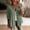 Green, variant on Women's V-Neck Eyelet 3/4 Sleeve Button Down Solid Color Linen Blouse Casual Loose Fit Peplum Tops Gray XXL