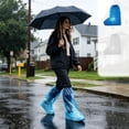 thumbnail image 1 of Fundas Altas Desechables para Botas de Lluvia de una Sola Pieza, Cubrezapatos de Plástico Grueso E Impermeable, Protector Duradero para Zapatos de Exterior para Trabajo en el Jardín, Caminatas, 1 of 7