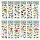 thumbnail image 5 of hojas de pegatinas para niños, pegatinas hinchadas para cumpleaños, Navidad, Año Nuevo, regalo para niñas y niños, pegatinas de dibujos animados para álbumes de recortes, 5 of 5