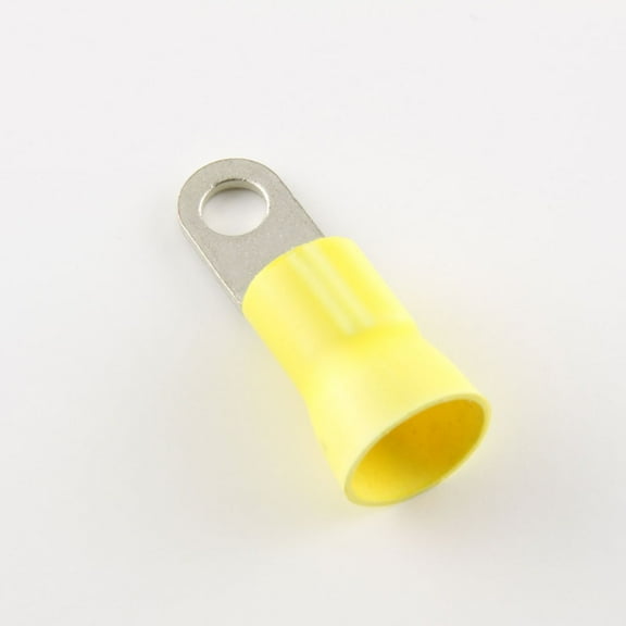 4 Ga. Insulated Ring Terminals, 1/4" Stud - (pack of 10)