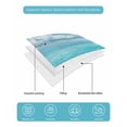 thumbnail image 5 of Quilts Full Size Bedding Set, Summer Ocean Lightweight Quilted Comforter, Coastal Blue Sky Sea Waves Natural Scenery Soft Reversible Bedspread Coverlet with Pillow Covers for All Season, 78" x 90", 5 of 7