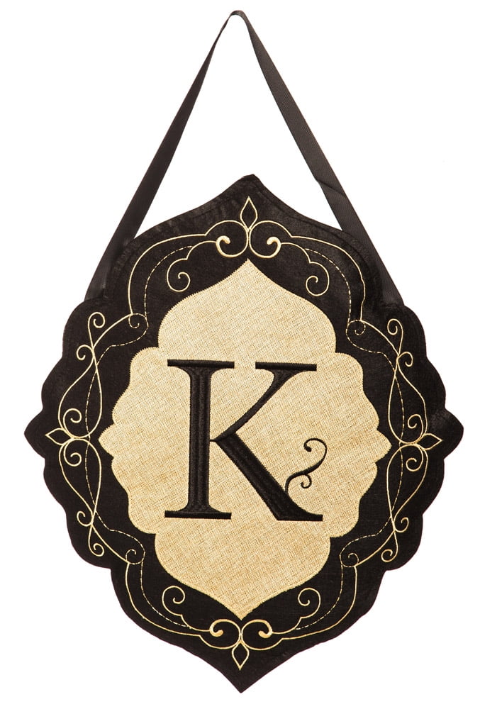 Evergreen Enterprises, Inc Classic Monogram Burlap Door Hanger