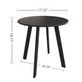thumbnail image 6 of Minimalist Side Table - Smooth Round Surface, Stable Four-Leg Design, Perfect as Plant Stand or Nightstand (Modern Decor)​ - Black, 6 of 6