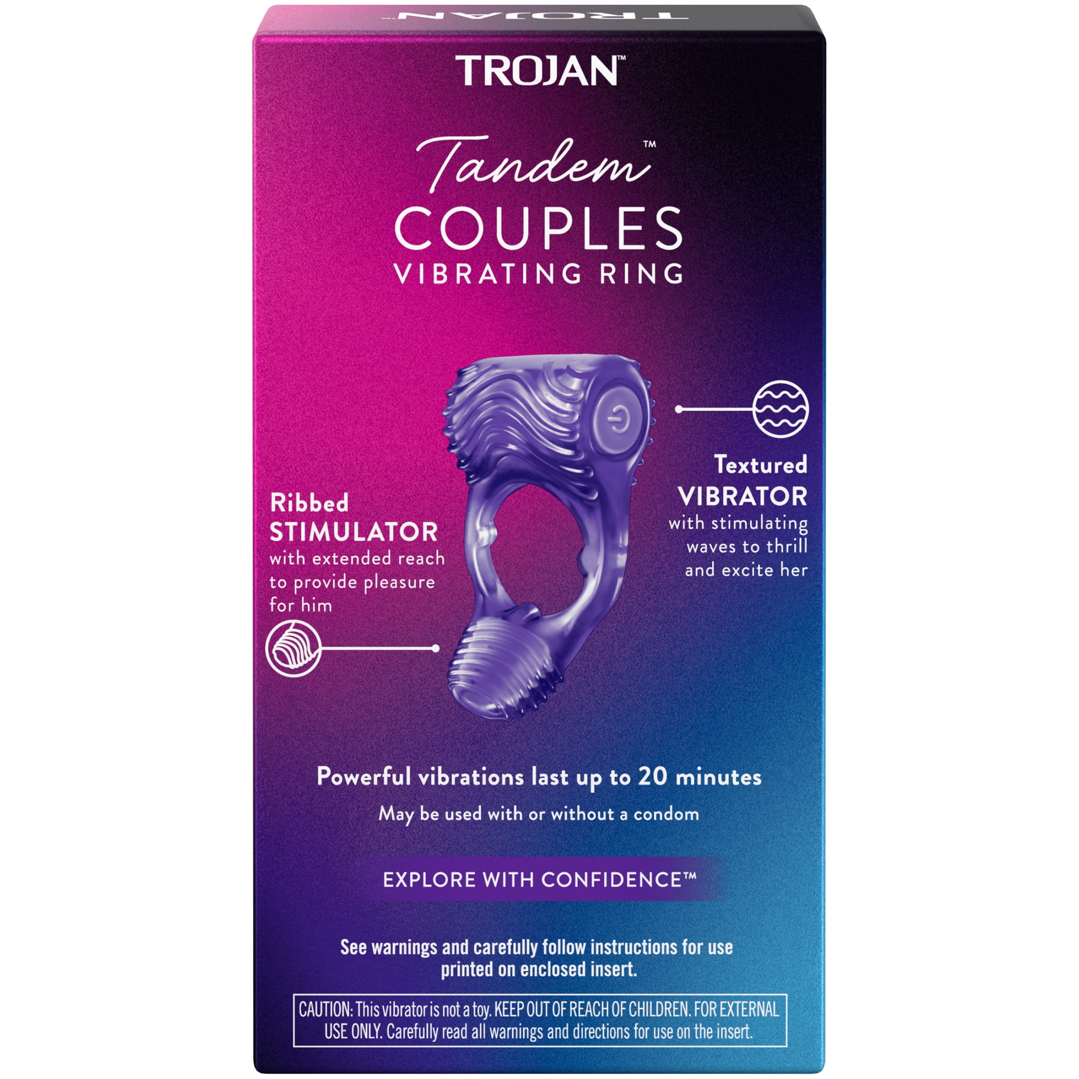 walmart trojan vibrations TROJAN Vibrations Tandem Couples Vibrating Ring, Personal Massager, 1 Count