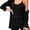 Black, variant on ZANKLEY Pajamas for Women Set 3 Piece Lounge Set Soft Pajama Sets Waffle Tank Top and Shorts Cardigan with Pockets S-XXL
