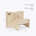 thumbnail image 3 of Dream On Me Little Steps Step Stool / Anti-slid base / Multipurpose Kids Step Stool / Sturdy & solid stool for kids In Natural, 3 of 9