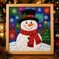 thumbnail image 4 of SeekLGT Christmas DIY Sewing Kit, Snowman DIY Christmas Craft Kit, Framed DIY Cloth Sewing Set, Holiday Fabric Art Craft Kit for Adults and Kids, Seasonal Wall Decor Activity, 4 of 9