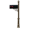 thumbnail image 3 of Lewiston post system with E1 Economy mailbox, mounting plate, ornate base and pineapple finial , White, 3 of 3