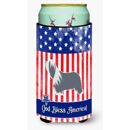 

Carolines Treasures BB3317TBC USA Patriotic Bearded Collie Tall Boy Beverage Insulator Hugger Tall Boy multicolor