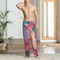 thumbnail image 2 of Saiise Pink Parrot Tropical Blossoms Print Mens Pajama Pants for Men,Mens Lounge Pants,Funny Gifts for Men,Men's Pajama Bottoms-Small, 2 of 6
