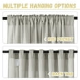 thumbnail image 2 of StangH Natural Linen Semi Sheer Curtains 96 inches Long, Breathable Linen Weave Light Filtering Sheer Drapes for Living Room Patio Sliding Glass Door, Light Grey, W55 x L96, 2 Panels, 2 of 7