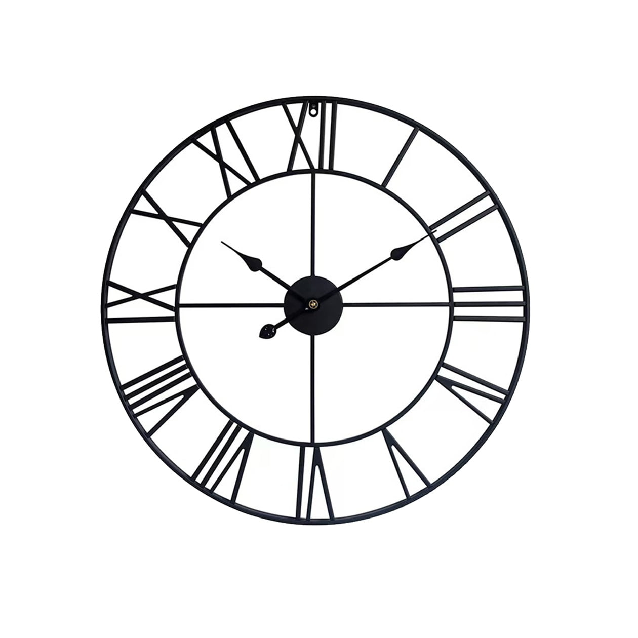Roman Numeral Open Frame Wall Clock, Large Minimalist Skeleton, Modern Decorative Hollow Round Wall Clock for Roman Numeral Open Frame Wall Clock, Large Minimalist Skeleton, Modern Decorative Hollow Round Wall