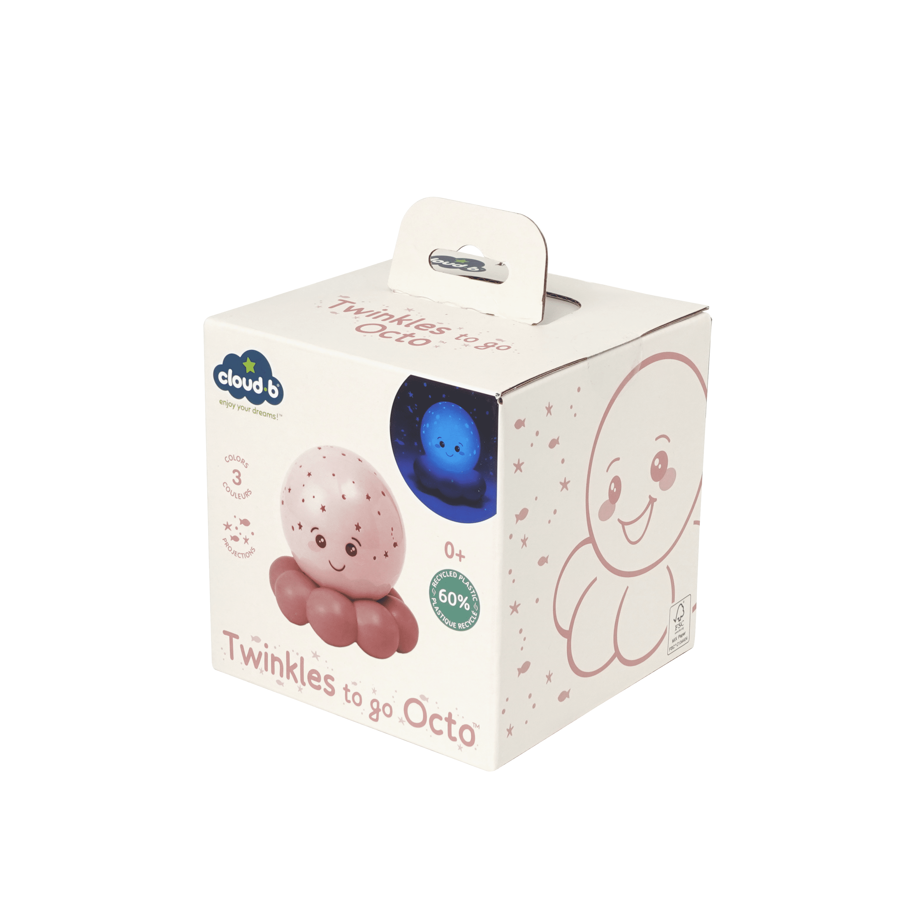 Cloud B Twinkles To Go Octo Projector Nightlight Toy - Pink
