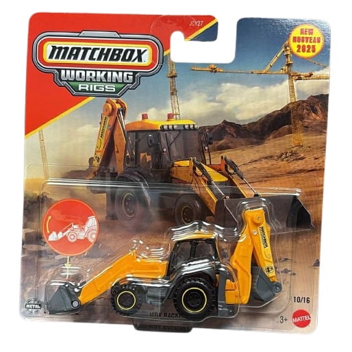 Matchbox Working Rigs Metal Vehicle - MBX BACKHOE [JBX68]