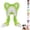 Green, variant on Cute Plush Cat Hat Fluffy Ear Headwear Winter Warm Earmuffs Head Mask Halloween Accessory Purple