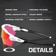 thumbnail image 2 of Oakley OO9211 Radar EV Pitch Rectangle Shaped Non-Polarized Sunglasses for Men - Includes Official Eyewear Kit - Polished White Frame with Prizm Field Lens, 2 of 6