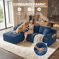 thumbnail image 4 of Aukfa 96" Cloud Sectional Couch, Modular L Shaped Boneless Sofa with Left Facing Chaise&2 Storage Pockets, Blue, 4 of 8
