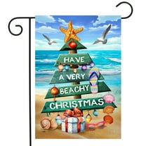 Briarwood Lane Beachy Christmas Tree Double-Sided Blocker Garden Flag