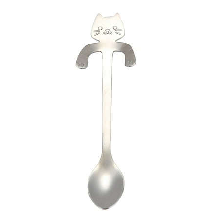 

Cat Spoon Short Handle Spoons Flatware Coffee Drinking Tools Kitchen Gadge