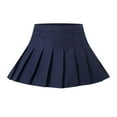 thumbnail image 1 of Jupe Plissée Unie Taille Haute pour Filles Femmes, Jupe Trapèze Mini, 1 of 3