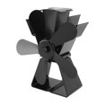 thumbnail image 3 of Ventilador de chimenea de 5 aspas, base trapezoidal, ventilador de estufa alimentado por calor, ventilador termoeléctrico para estufas de queroseno y estufas de leña, color negro, 3 of 14