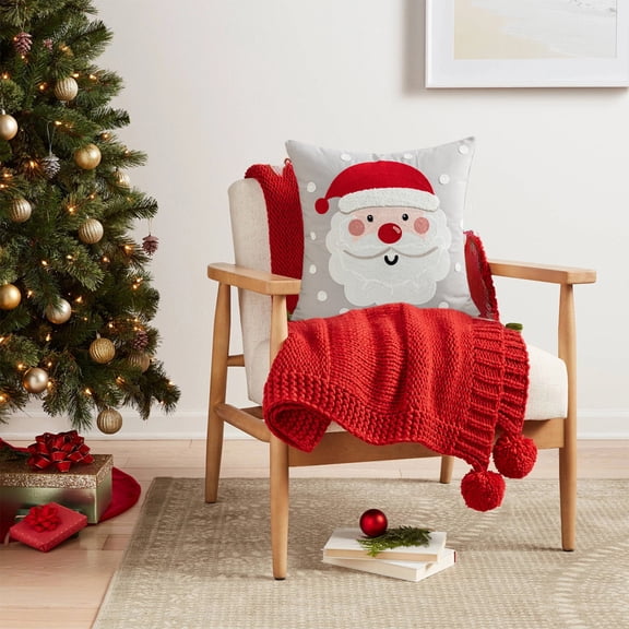 Decoraciones navideñas, adornos navideños, regalos navideños, funda de almohada navideña, cojín bordado navideño, decoración navideña, funda de cojín, funda de almohada.