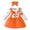 ZA Orange, variant on Girl Dresses Long Sleeve Cartoon Prints Dress Princess Dresses Clothes Headbands Set Toddler Dress Brown 9 Months-12 Months