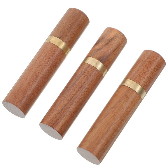 RENACLIPY Embroidery Needle Box Brown Wood 3Pcs