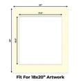 thumbnail image 2 of Off White Picture Frame Mat for 22x26 Frames - Fits 18x20 Photos - 1 Mat, 2 of 7
