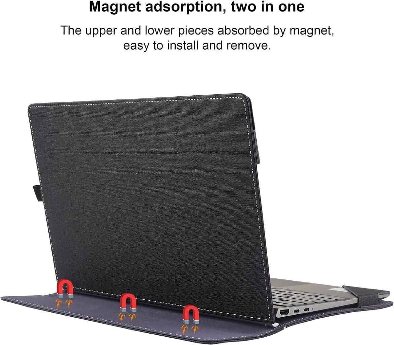 Laptop Case Cover for Lenovo Yoga 7i 2-in-1 16" 10th Gen / Yoga 7 2-in-1 16" 16ILL10 16AKP10 Detachable Notebook Sleeve Computer Bag PU Accessories with Heat Dissipation Hole