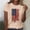 Beige, variant on Women Plain Short Shirt Sleeved Tops Womens Casual T-Shirt Crew Neck T-Shirt White Size S